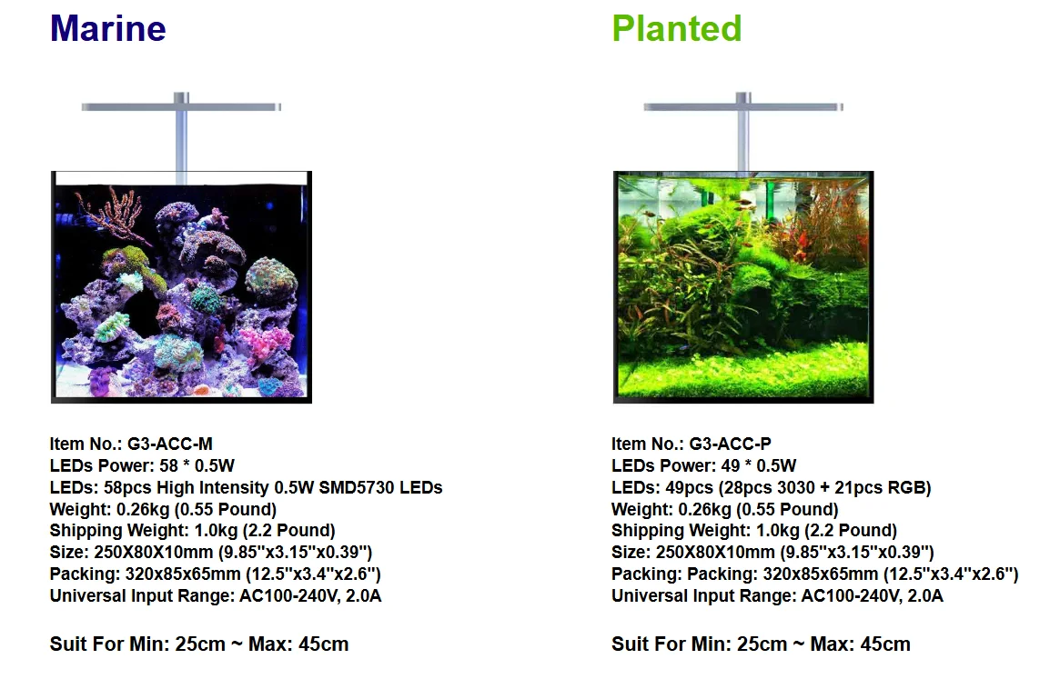 MicMol G3 아쿠아 CC 수족관 LED 풀 스펙트 - Aqua Marine Tank 리뷰 및 가격