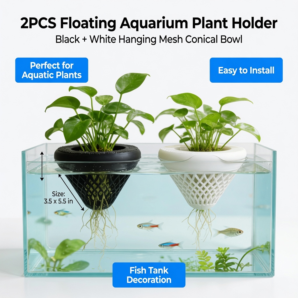 2PCS 플로팅 수족관 식물 홀더, 물고기 탱크용 걸이 - Aquarium Innovative Marine 리뷰 및 가격
